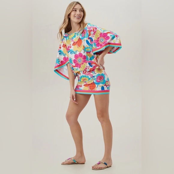 NWT TRINA TURK FONTAIN TUNIC Swim Cover Up Sarong Beach Resort Cruise Dr… - Picture 7 of 12